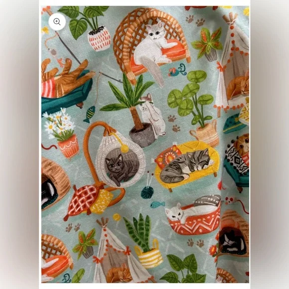 Cats and Plants Skater Skirt by Retrolicious - Picture 2 of 4